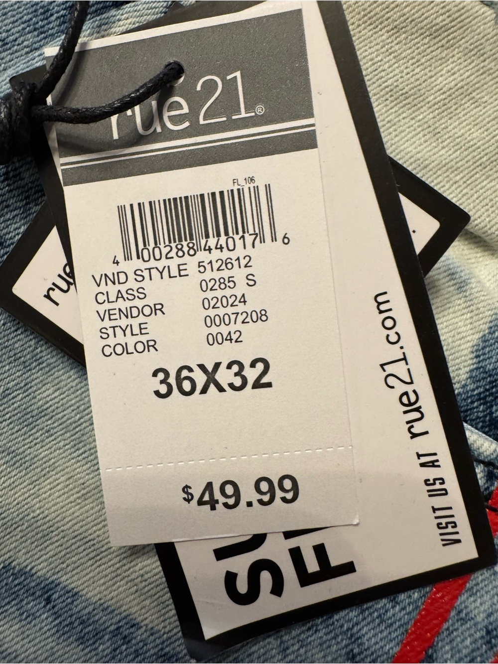 Rue21 Blue Artistic Denim with Graphic Accents - Picture 11 of 12